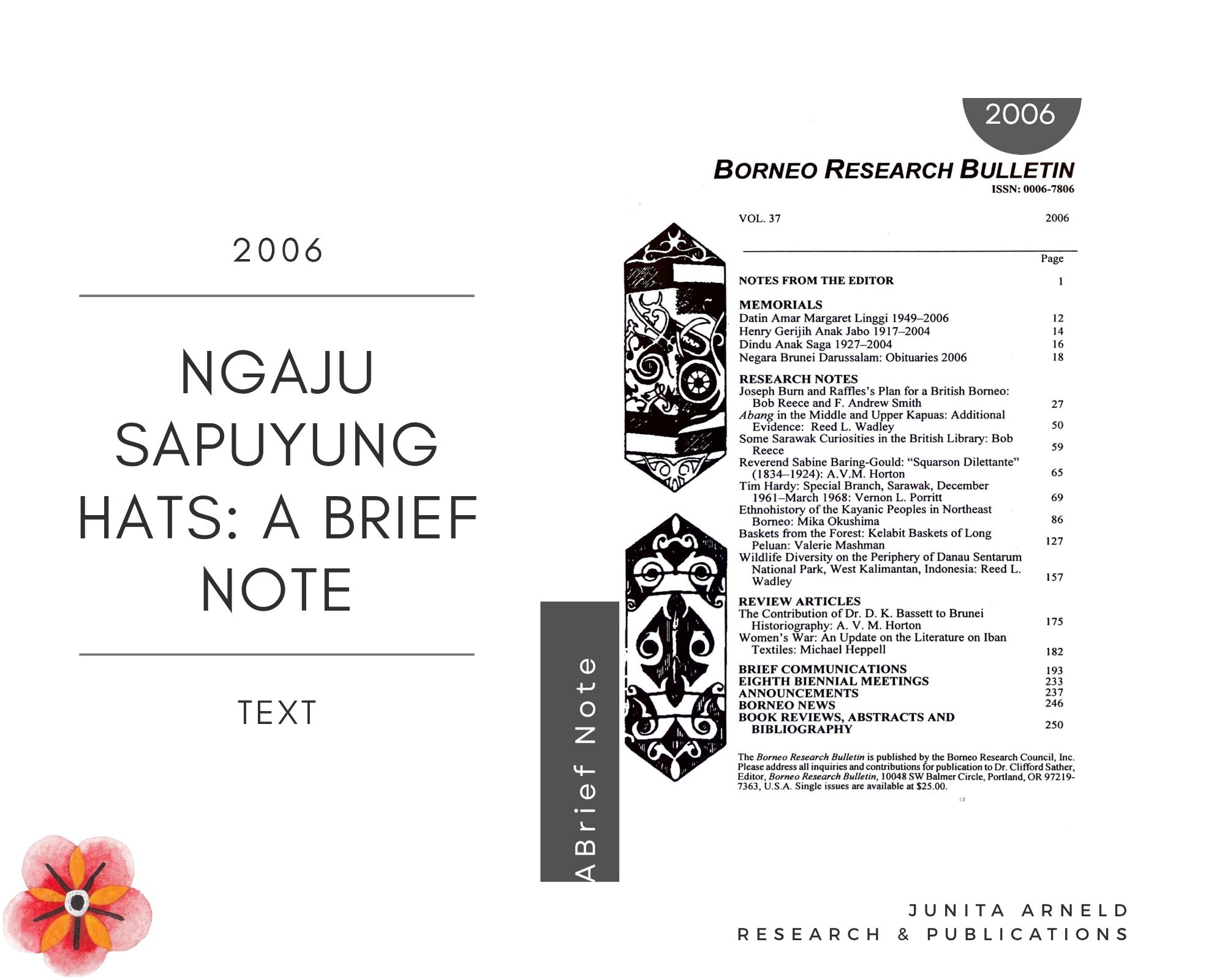 Cover — Ngaju Sapuyung Hats: A Brief Note